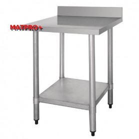 TABLE INOX sans dosseret profondeur 600 