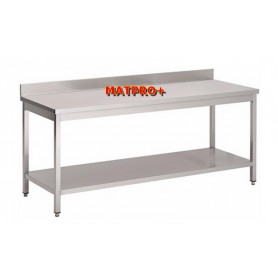 TABLE INOX sans dosseret profondeur 600 