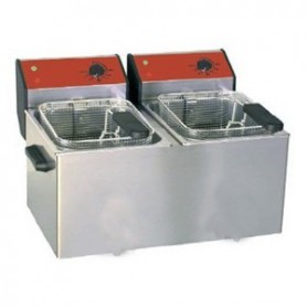 MINI FRITEUSE PROFESSIONNELLE DE COMPTOIR DOUBLE - NEW MAXI BAR 5+5 LITRES